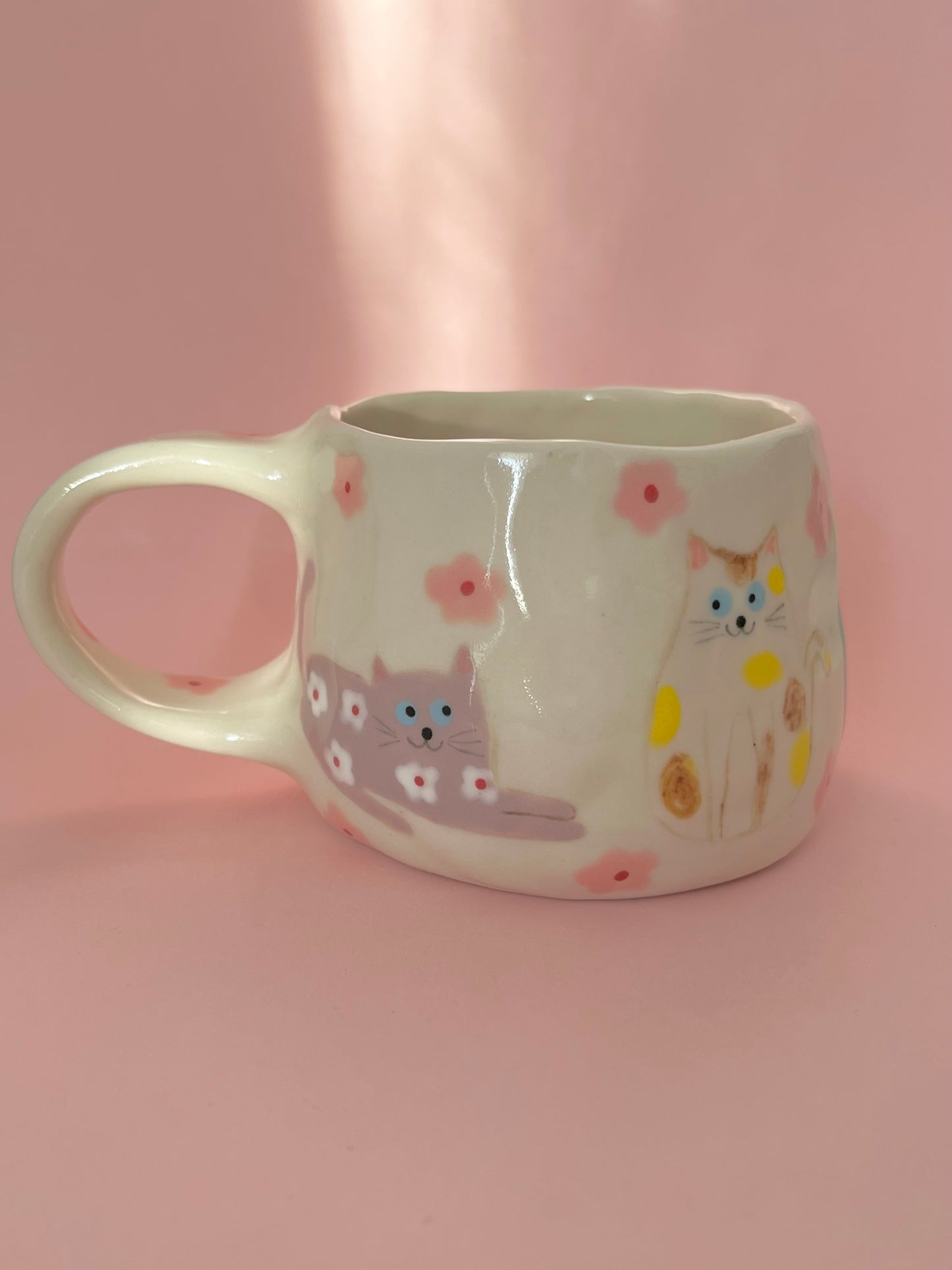 Handmade ceramic cat mug 🐱