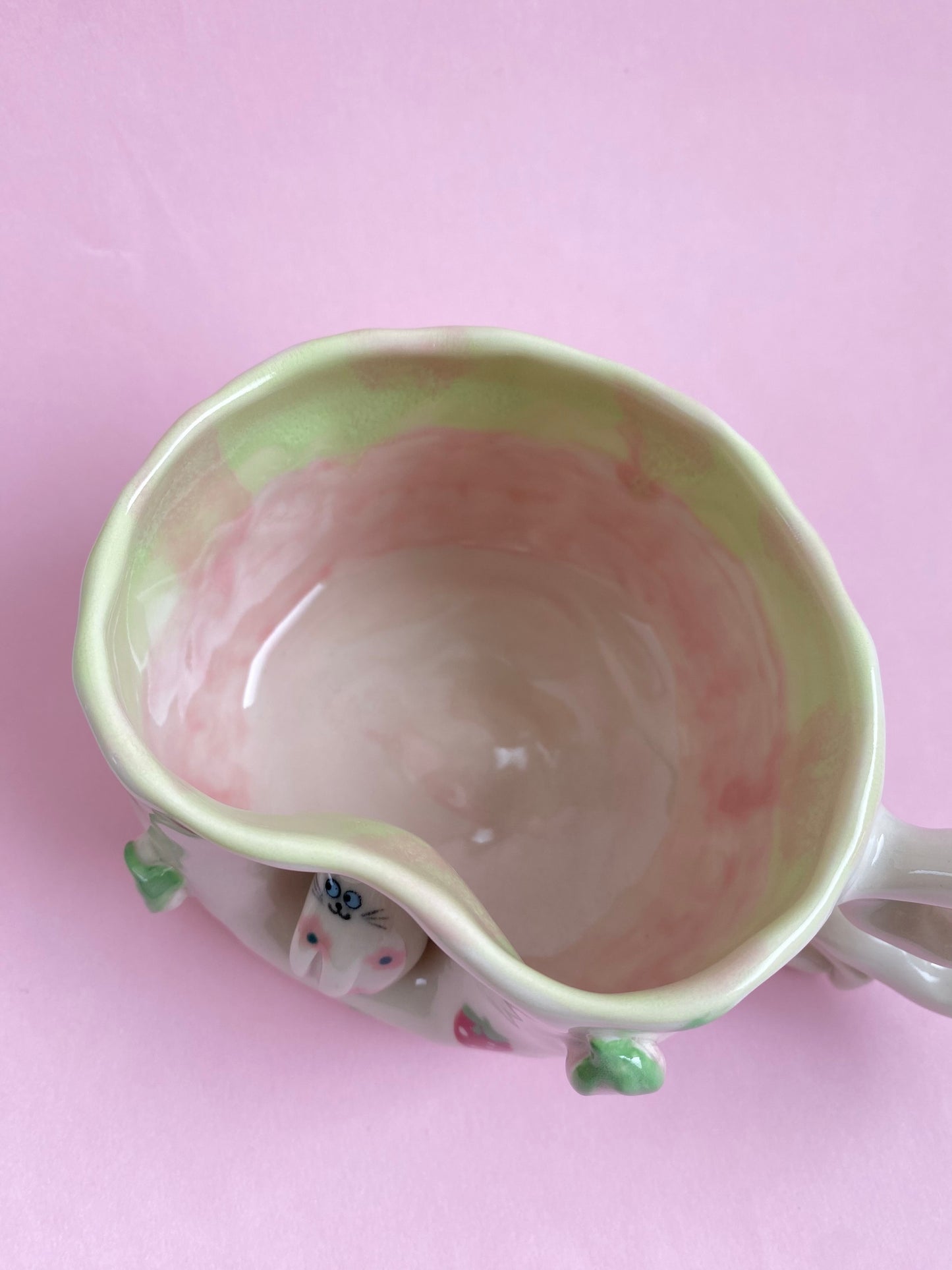Handmade ceramic cat mug 🐱