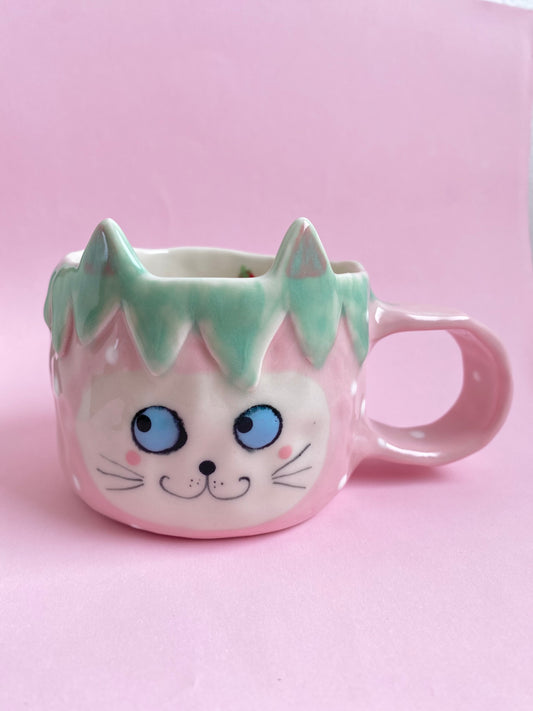 Handmade ceramic cat mug 🐱
