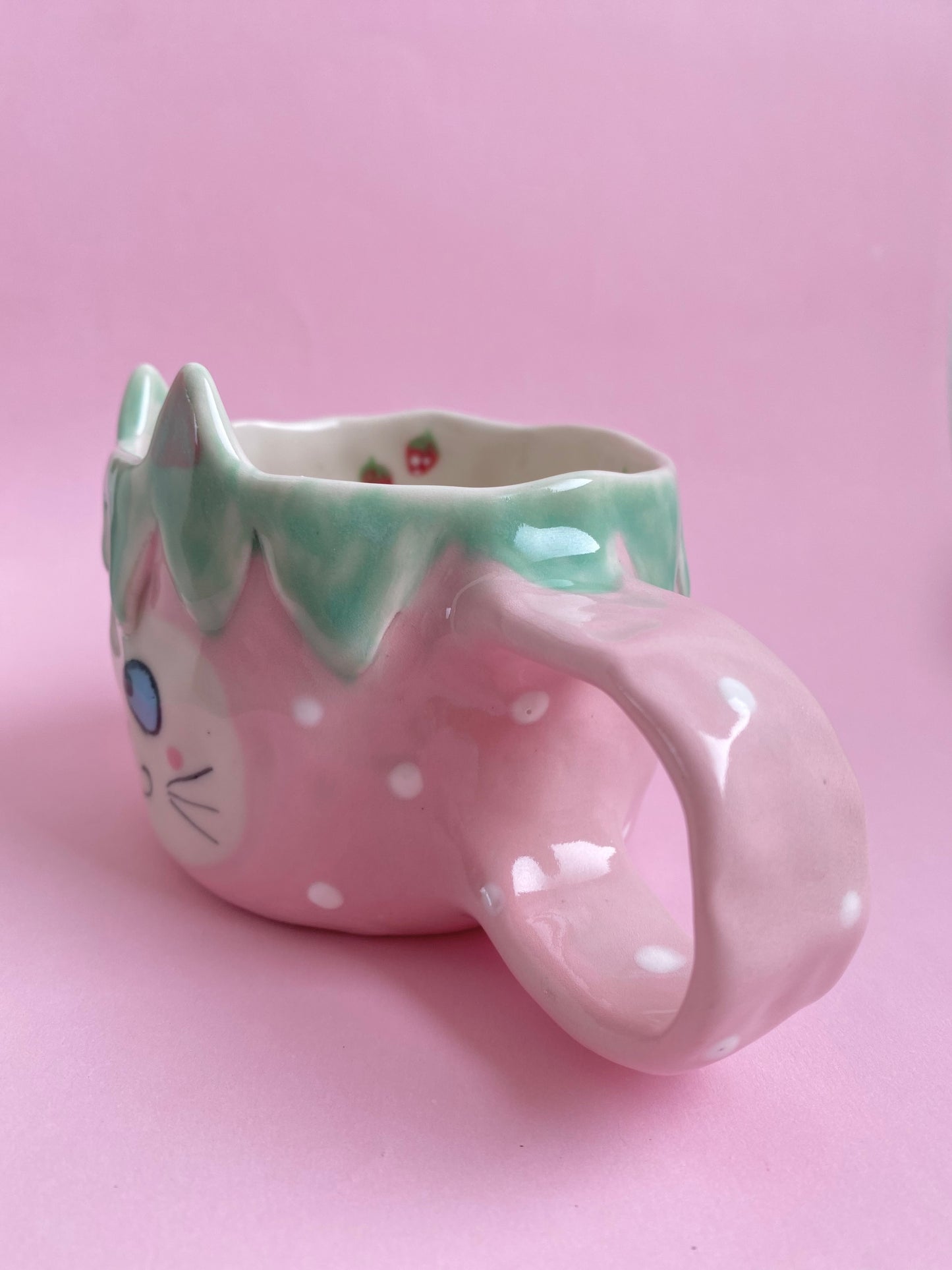 Handmade ceramic cat mug 🐱